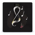 Music Notes Weight Scale Digital Electronic Scales Bathroom Scale Larg LCD Backlight Display High Precision MeasurementsTempered Glass