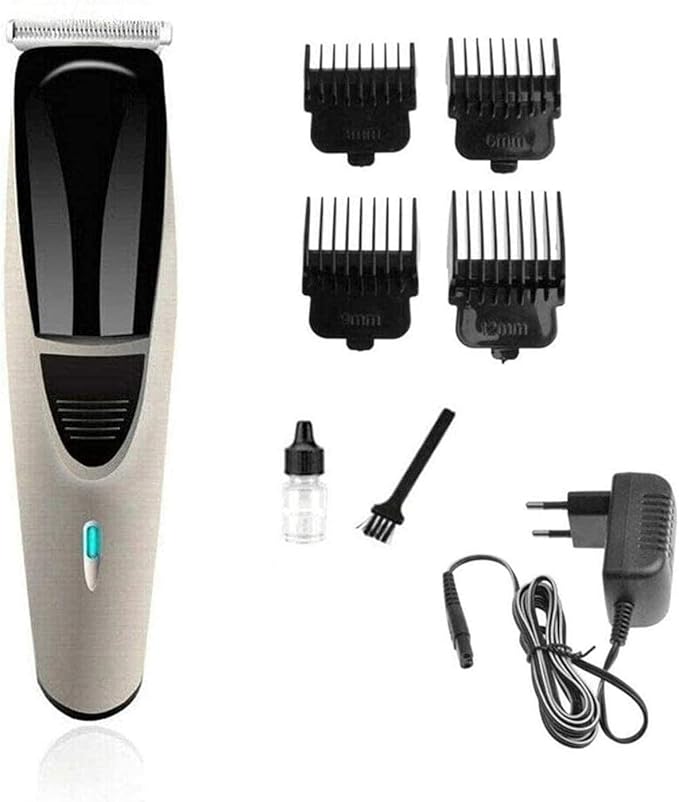 Rechargeable Wet Dry Lithium Ion Deluxe Trimming Kit with 4 Interchangeable Heads for Shaving Detailing &amp Grooming Beards Mustaches Stubble Ear Nose &amp Body