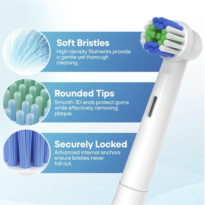 Replacement Toothbrush Heads for Oral-B Braun - 12 Pack Electric Toothbrush Head Refills Compatible with Pro 500/1000/3000/5000/7000 Vitality Triumph