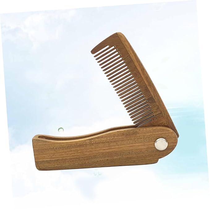 3pcs Mini Travel Comb Natural Verawood Beard Brush Hair Comb Fine Toothed for Men Women Boys and Girls Portable Hair Care Tool Gentle Scalp Massage Scratch Stylish