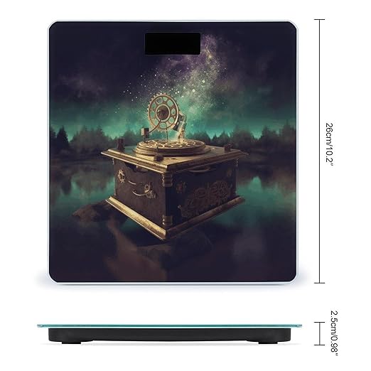 Dream Music Box Scale for Body Weight High Precision Digital Weight Scales with LCD Display Anti-Slip Sturdy Slim Tempered Glass Bathroom Scale for Home Use
