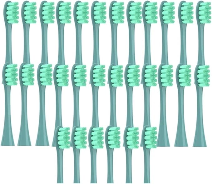 30/50PCS  Compatible for X/X PRO/ Z1/ F1/ One/Air 2 /SE Replacement Head Toothbrush Nozzles Soft(50Green)