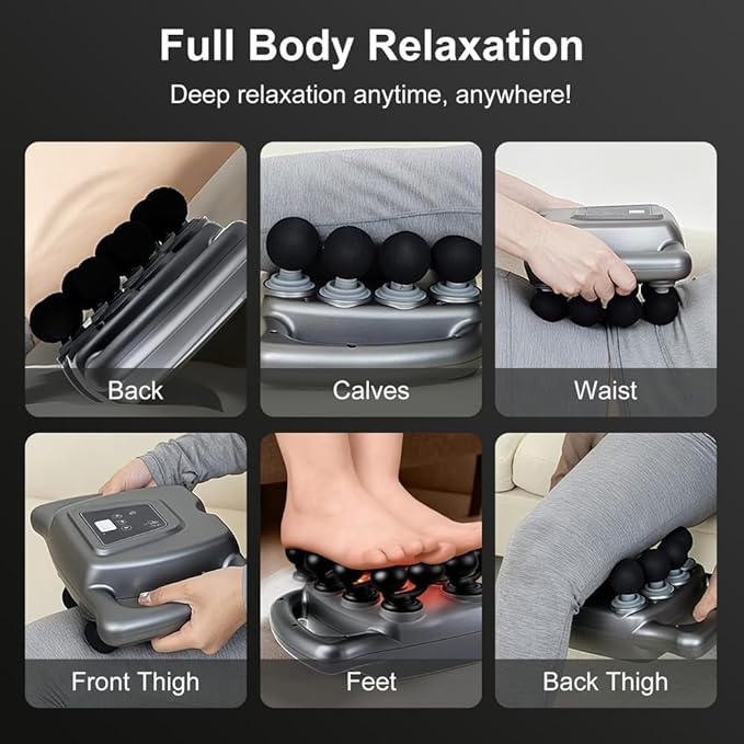 16-Head Massage Gun Deep Tissue Back Massager with 9 Adjustable Intensities &amp 6 Modes Electric Percussion Massager for Back Pain Full Body Muscle Pain ReliefWhite8 Heads