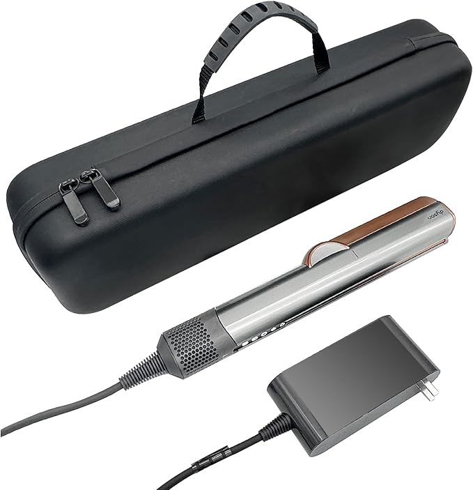 Travel Case for Dyson Airstrait Straightener Airstrait HT01 Carrying Case Dyson Hair Straightener PU-Hard Shell Travel Storage Bag Accessories