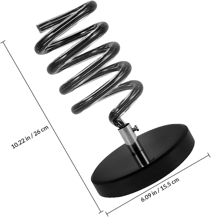 Hair Dryer Stand with Marble Base and Spiral Holder Countertop Salon Hair Dryer and Straightener Organizer for Bathroom Styling Tools Storage