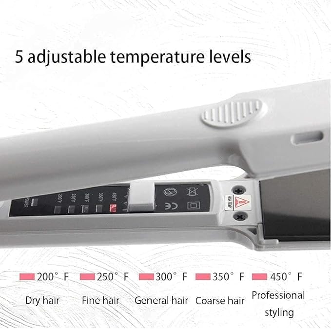 Curling Iron 200-450℉ Temperature Adjustable Ceramic Wave Curling Iron Straighten Curly Hair-red for Hair Styling Hair Straightners Curling Irons Hair