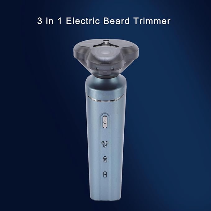 Electric Razors for Men 3 in 1 Rechargeable Electric Shaver with Sideburns and Nose Hair Trimmer Portable Travel Trimmer Face Shaver for Men