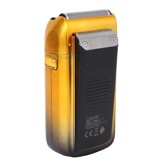 TARSHYRY Electric Foil Shaver for Men PortableRazor with Adjustable Double Foil LED Display Close Shaving Beard Bald Head Trimmer Travel Friendly Gifts for Him 1200mAh (Gold)