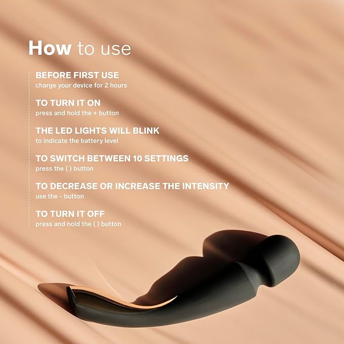 LELO Body Massager Large - Vibrating Handheld Full Body Massager for Waterproof Experience Perfect for Back and Neck (Aqua)