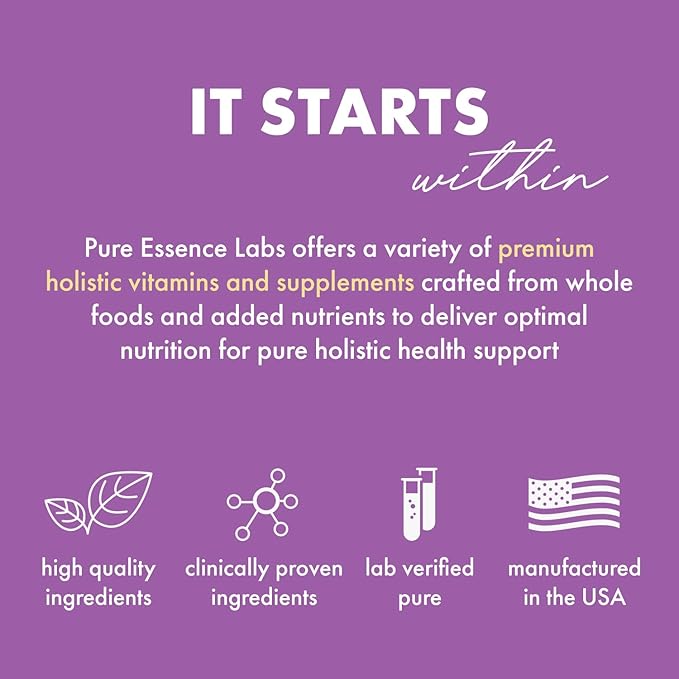 Pure Essence Labs Transitions Vitamins for Women Natural Menopause Relief Supplement to Promote Hormone Balance Reduce Hot Flashes Mood Swings &amp Night Sweats 60 Capsules
