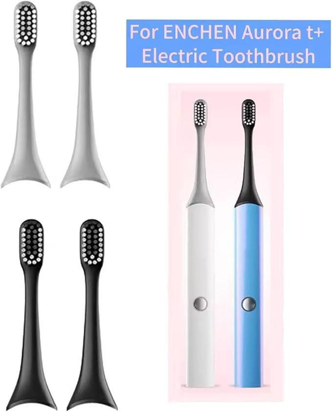 4/8PCS Replacement Toothbrush Head Compatible for ENCHEN Aurora T+/T2 Electric Accessories Adult Nozzle(Model 6)