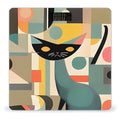 Digital Bathroom Scale for Body Weight Scale with Bright LCD Display High Accuracy Step-On Technology Auto On/Off Mid-Century Modern Art Cat Digital Scales 400 Lbs /180kg