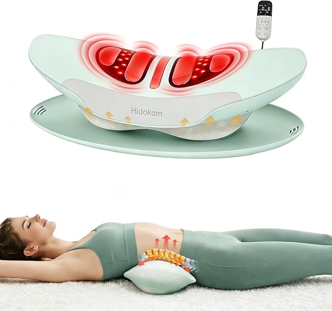 Smart Lower Back Massager with Soothing Warm Therapy &amp Air Traction – Spinal Decompression Device for Sciatica Relief Lumbar Pressure &amp Stiffness - Ideal Gift for Parents &amp Loved Ones