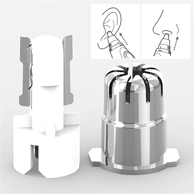 1PCS Nose Trimmer Heads Nose Hair Cutter Replacement Head 3-in-1 Shaver(White 1pcs)