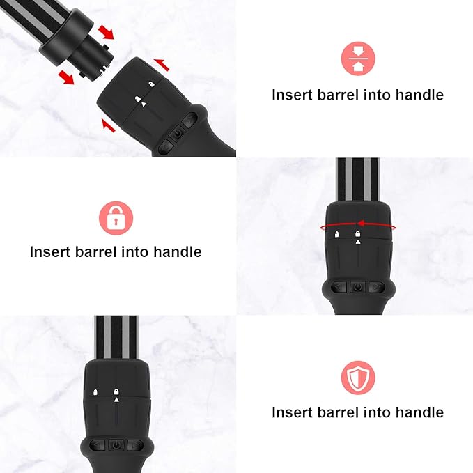 PARWIN PRO BEAUTY 7 in 1 Curling Iron Wand SetDual Voltage Curling Wand with 7 Interchangeable Diamond Ceramic Hair Curler Wands with LCD Temperature Control Auto Shut Off Black