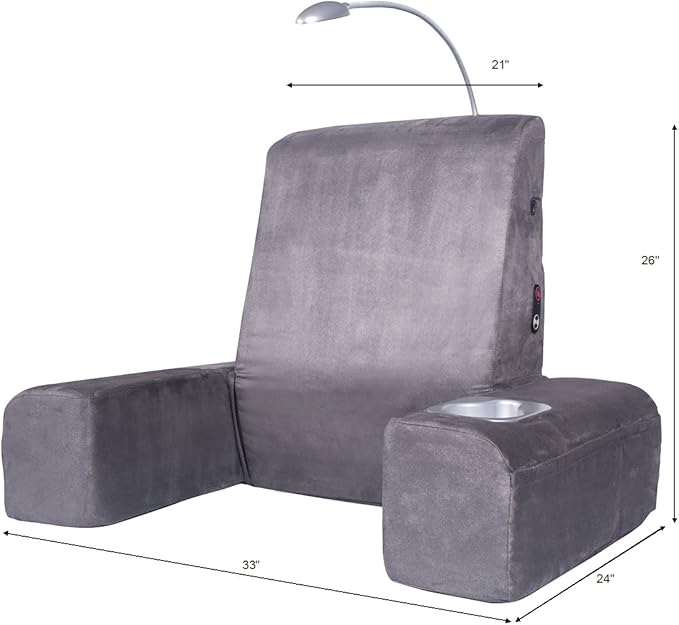 Carepeutic Bed Lounger with Heated Comfort Massager Gray1 Count (Pack of 1)