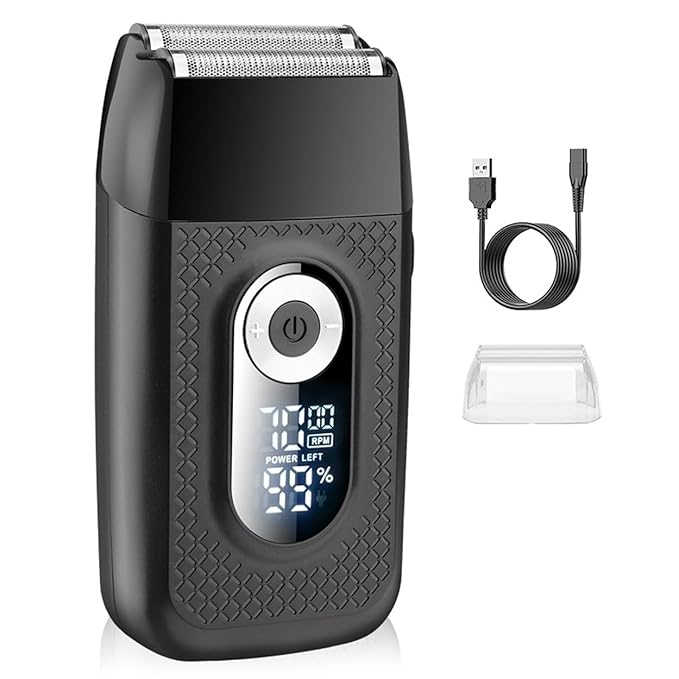 Men's Shaver Professional Rechargeable Electric Shaver LCD Display Portable Cordless Men's Multifunctional Reciprocating Razor Beard Trimmer