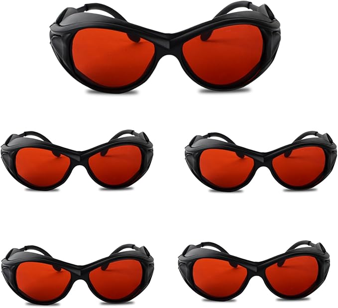 Wrap Around Side Shields &amp TR90 Frame Laser Safety Glasses ANSI Z87.1 for Welding/Red Light Therapy