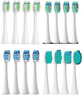 Compatible for 16 Pcs Toothbrush Brush Head Replacement Heads HX3/HX6/HX9 Series HX3210/3211/6150/6500/6510/6530/9342/6730(4colours)