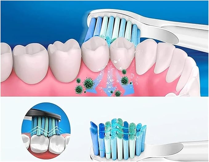 10 Pcs Toothbrush Head Compatible for FW-507/508/515/551/917/959/2011/D1/D3/D7(White)