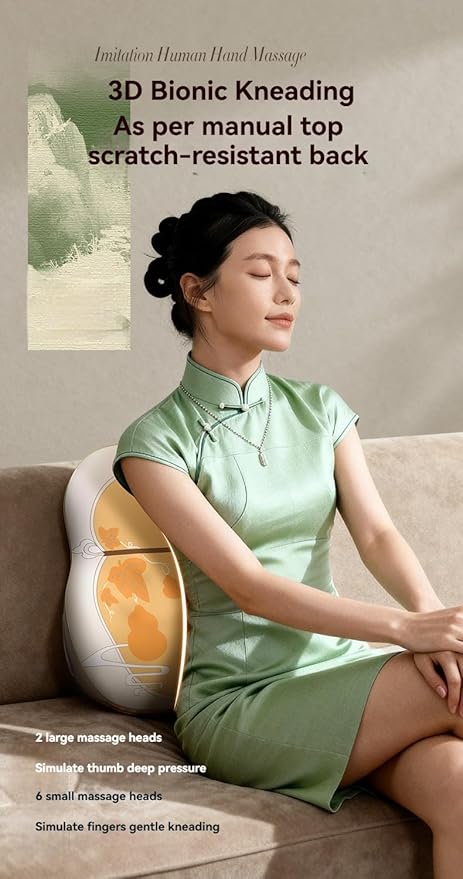 Cordless Back Massager for Pain Relief Deep Tissue 4 Major Modes with 3 Levels of IntensityBack and Neck Massager with HeatGift for Mom and Dad
