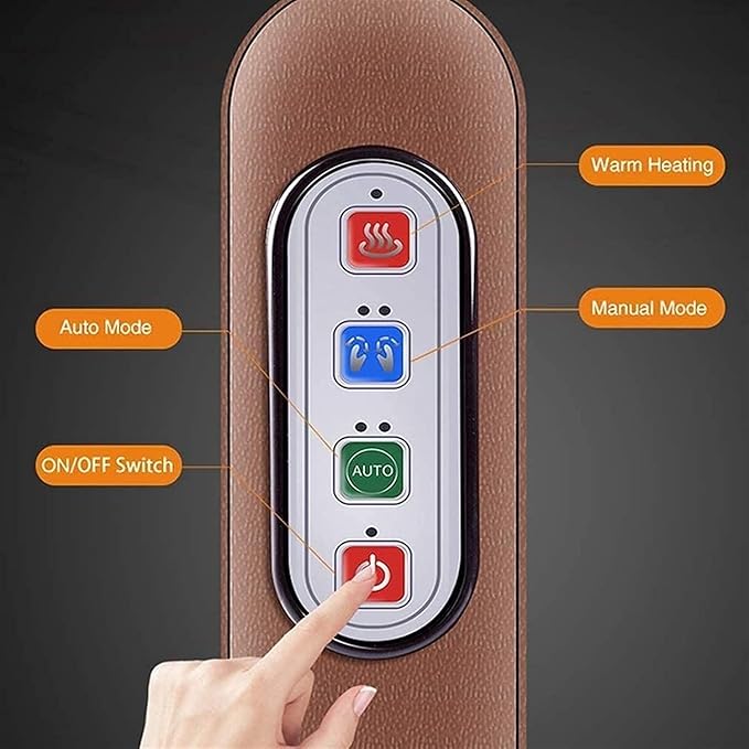 Shiatsu Back and Neck Massagerwith Electric Deep Tissue Kneading Massagefor Neck Back Shoulder Foot and Legs Use at Home Car Office Cream Color