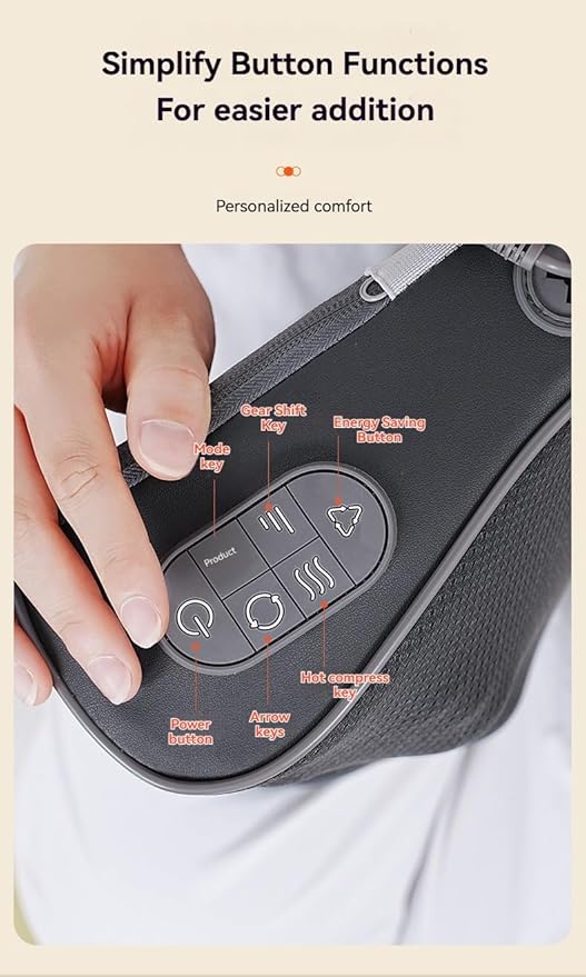 Shiatsu Back and Neck Massager with Heat - Electric Kneading Deep Tissue Massage Pillow for Relief Back Massage Gift for Mom and Dad
