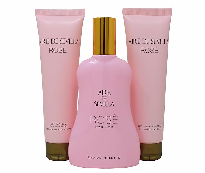 Aire de Sevilla Rose Set toilette + Body milk + shower gel