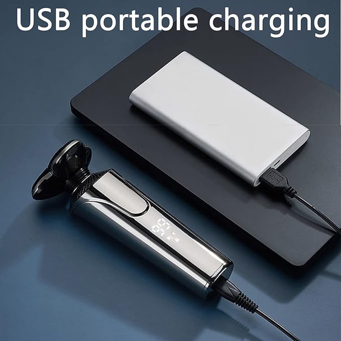 Head Shavers for Bald Men Electric Shaver for Men Smart High-power Shaver USB Charging Dry and Wet Double Shave Whole Waterproof Multifunctional Kit