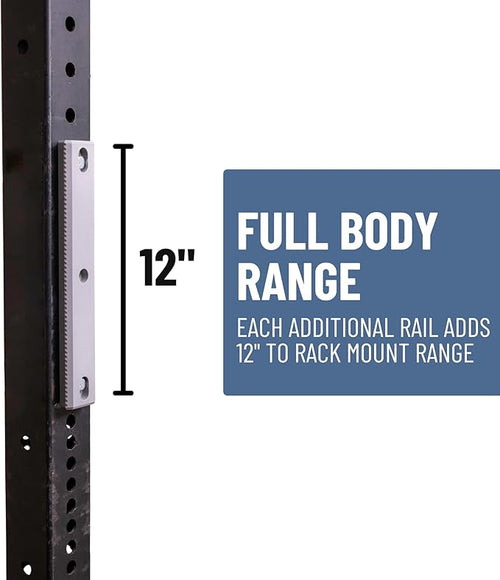 12” Rack Rail for Massage Gun Holder | Rail for Adjustable Back Massage Gun Mount | Hands-Free Self-Massage | for Theragun &amp Most Massage Guns