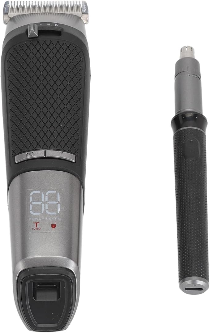 Men's Electric Hair Clippers Set Frequency Conversion 2 Speed Hair Trimmer Nose Trimmer Set Portable Low Noise for Salon