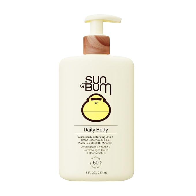 Sun Bum Daily SPF 50 Sunscreen Body Lotion - Broad Spectrum Moisturizing Sunscreen with Vitamin E - Vegan and Hawaii 104 Act Compliant (Without Octinoxate &amp Oxybenzone) - Dermatologist Tested - 8