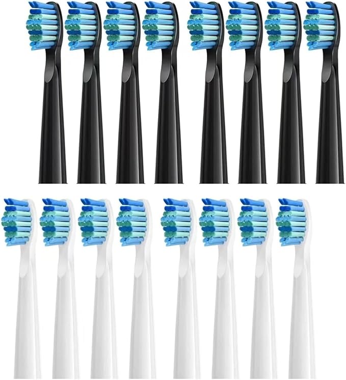 Compatible for Bitvae D2 Electric Toothbrush Replacement Heads 8/16pcs(White 8pcs)