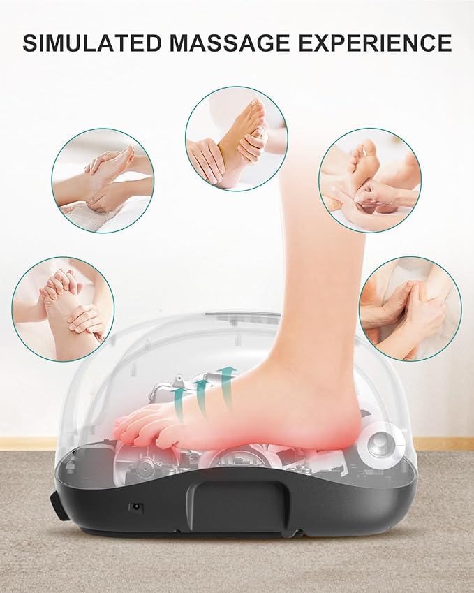 Nekteck Foot Massager with Heat Foot Shiatsu Massager for Circulation and Pain Relief (APP Control)