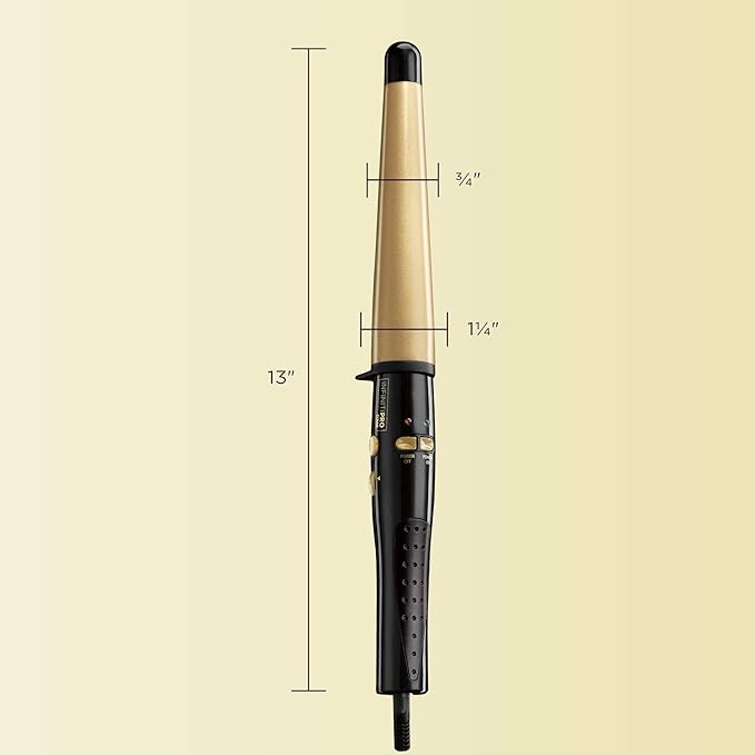 INFINITIPRO BY CONAIR Ultra-High Heat Tourmaline Ceramic Curling Wand 1 1/4-inch to 3/4-inch Curling Wand