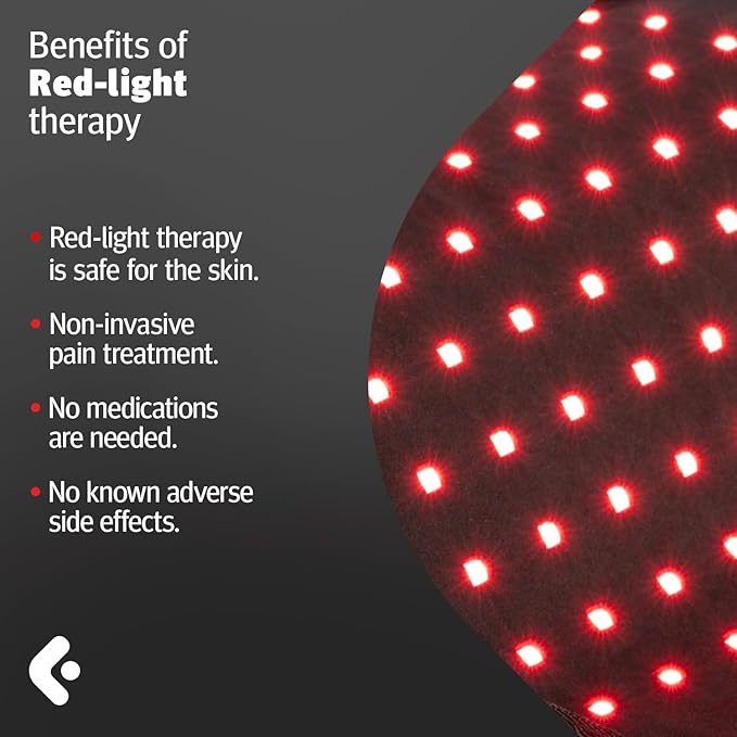 Red Light Therapy for Knee Pain Infrared Light Therapy 660nm &amp 850nm Shoulder and Joint Pain Back Pain Relief Red Light Therapy Pad for Shoulder Pain Wrap Knee Brace Device Rechargeable