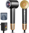 Infrared Hair Dryer with Magnetic Nozzle - 160000 RPM Quiet lonic Blow Dryer for Women with Frizz Control &amp No Heat Damage Red Light Negative Ions Fast Drying for All Hair Types