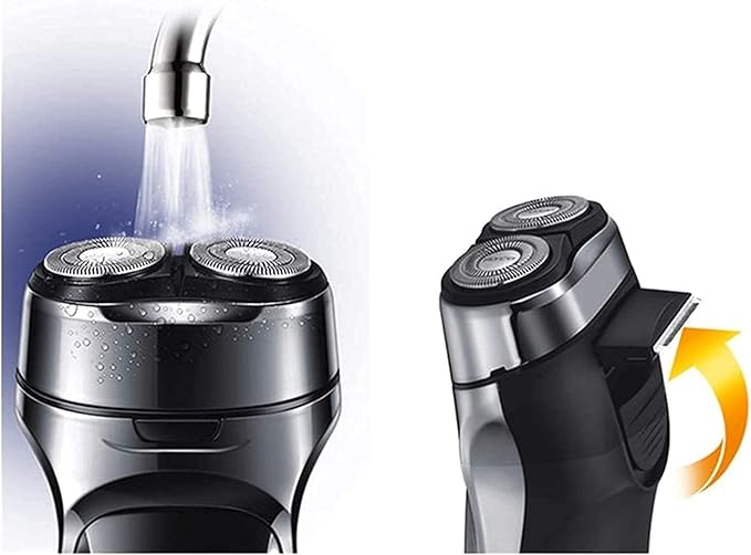 Men's Rotary ShaversMen for Electric Shaver Trimmer360 Degree Floating ShavingWet and Dry Rechargeable Mens Rotary Shaver with Pop-up Beard Trimmer