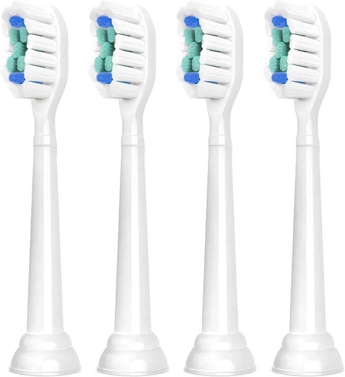 4/8/12/20 Pcs Replacement Brush Heads Compatible for Philips Electric Toothbrush Toothbrushes Head for 1100 4100 5100(White-4 Pcs)