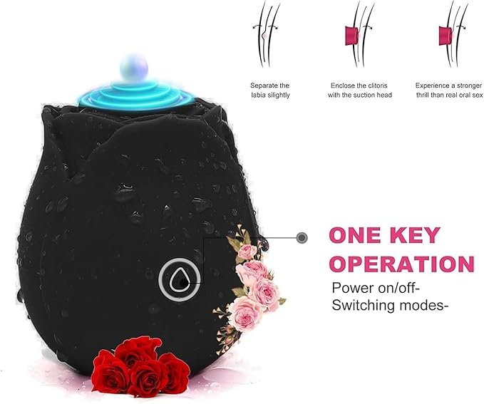 2026 Upgraded Version 10 Intense Suction Patterns 10 Continuous Insertion Rose Adult Tool 2025 Women Toys Automatic Electric Adult Toys Machine USB Rechargeable XJH-Black33