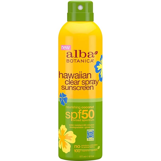 Alba Botanica Hawaiian Coconut Spray Sunscreen SPF 50 6 oz (Pack of 5)5