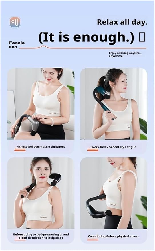 Bent Hook Fascia Electric Massage Gun(Black)