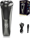 Electric Razor for Men4D Floating Head Rotary Electric RazorIpx7 Waterproof Shavers for Men Wet &amp Dry Shaver with LCD Display&amp Quiet Motor (Black)