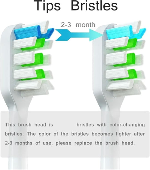 12pcs Replacement Toothbrush Heads Compatible for SOOCAS X3S/X3U/X5 Tooth Brush Soft Bristle Nozzles with Vacuum Packaging(White)