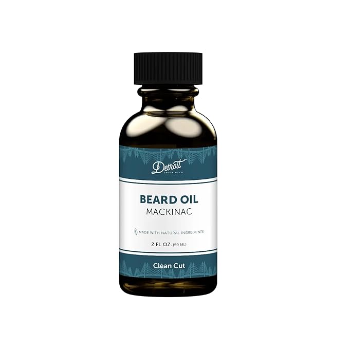 Detroit Grooming Beard Oil | Hydrating &amp Nourishing Formula • Mackinac Scent (2 oz)