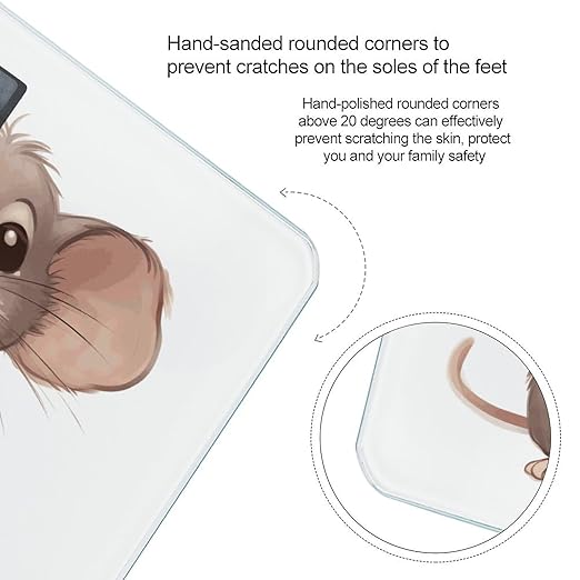 Mother and Child Rats Bathroom ScaleHighly Accurate Digital Weighing Machine for People Bright LED Display Weight Scale for The Aldult Home Use