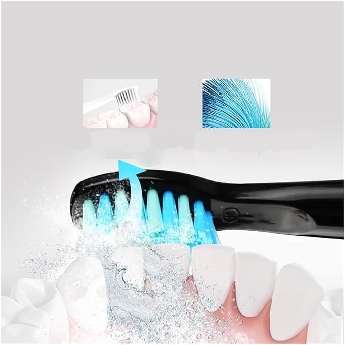 Tooth Brush HeadCompatible for Seago-507B/908/909/917/610/659/719/910/575/551/548 Electric Toothbrush(5pcs Black)