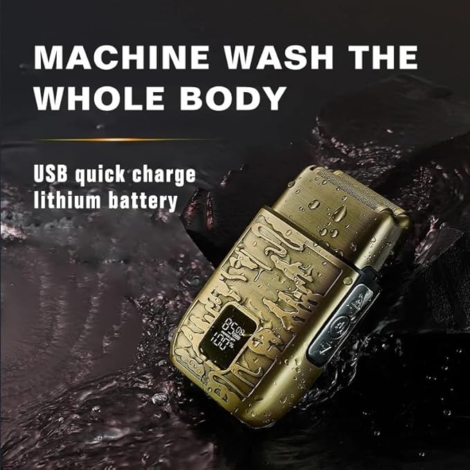 Electric Razors for Men All Metal Digital Display Men's Electric Shaver Full Body Washing Household Electric Razor Hair Salon Bald Hair Clipper