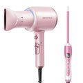 Wavytalk Blown Away onic Hair Dryer Pink 3/8 Inch Small Curling Iron Pink