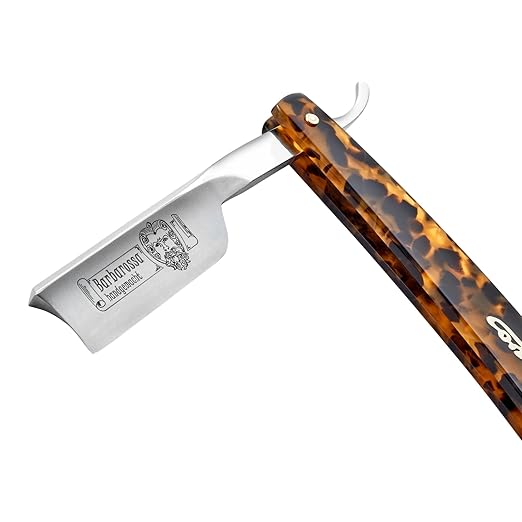 DOVO Barbarossa Razor - Carbon Steel Razor - 5/8 Inch - Spanish Head - Pointed Back - Full Hollow Ground - Dovo Solingen Barber Knife